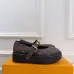 LV Metal Buckle Monogram Velvet Platform Mary Jane Shoes 4.5cm Heel #B68331