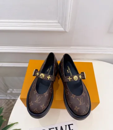 LV Metal Buckle Monogram Velvet Platform Mary Jane Shoes 4.5cm Heel #B68331