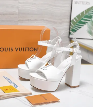 LV Chunky Heel Platform Ankle‑Strap Sandals 13cm Heel #B68422