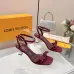 LV Crystal Heel Bow Slingback High‑Heel Sandals 7.5cm Heel #B68506
