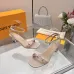 LV Crystal Heel Bow Slingback High‑Heel Sandals 7.5cm Heel #B68507
