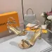 LV Crystal Heel Bow Slingback High‑Heel Sandals 7.5cm Heel #B68508