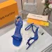 LV Crystal Heel Bow Slingback High‑Heel Sandals 7.5cm Heel #B68509