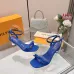 LV Crystal Heel Bow Slingback High‑Heel Sandals 7.5cm Heel #B68509