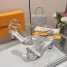 LV Crystal Heel Bow Slingback High‑Heel Sandals 7.5cm Heel #B68510