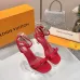 LV Crystal Heel Bow Slingback High‑Heel Sandals 7.5cm Heel #B68514