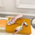LV CUBE Metal Block Heel Silk Slide Sandals 6.5cm Heel #B68505