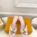LV CUBE Metal Block Heel Silk Slide Sandals 6.5cm Heel #B68505