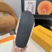 Louis Vuitton Cozy Fluffy Slippers with Leather Straps and Brand Embellishments #A54598