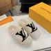 Louis Vuitton Cozy Fluffy Slippers with Leather Straps and Brand Embellishments #A54600