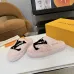 Louis Vuitton Cozy Fluffy Slippers with Leather Straps and Brand Embellishments #A54601