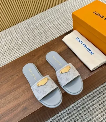 Louis Vuitton Shoes for Women's Louis Vuitton Slippers Grey #A49415 Louis Vuitton Shoes for Women's Louis Vuitton Slippers Grey #A49415