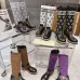 LV Monogram Knit Spliced Knee‑High Stretch Rider Boots #B68408