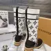 LV Monogram Knit Spliced Knee‑High Stretch Rider Boots #B68409