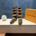 LV Suede Multi‑Buckle Mid‑Calf Rider Boots Flat Sole #B68447