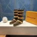 LV Suede Multi‑Buckle Mid‑Calf Rider Boots Flat Sole #B68447