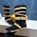 LV Suede Multi‑Buckle Mid‑Calf Rider Boots Flat Sole #B68448