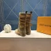 LV Suede Multi‑Buckle Mid‑Calf Rider Boots Flat Sole #B68449