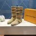 LV Suede Multi‑Buckle Mid‑Calf Rider Boots Flat Sole #B68449