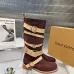 LV Vintage Multi‑Strap Suede Knee‑High Rider Boots Block Heel #B68403
