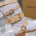 LV Vintage Multi‑Strap Suede Knee‑High Rider Boots Block Heel #B68405