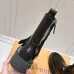 Louis Vuitton Shiny Black Ankle Boots with Lace-Up, Zipper and Decorative Straps #A54603