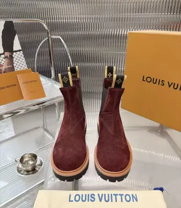 Louis Vuitton Unisex Suede Slip‑On Chelsea Ankle Boots #B68340