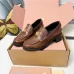 Miu Miu Women's Glossy Leather Chunky Heel Loafers #A66084