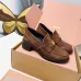 Miu Miu Women's Glossy Leather Chunky Heel Loafers #A66084