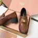 Miu Miu Women's Glossy Leather Chunky Heel Loafers #A66084