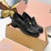 Miu Miu Women's Glossy Leather Chunky Heel Loafers #A66085