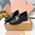 Miu Miu Women's Glossy Leather Chunky Heel Loafers #A66085