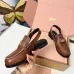 Miu Miu Women's Glossy Leather Chunky Heel Loafers #A66086