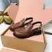 Miu Miu Women's Glossy Leather Chunky Heel Loafers #A66086