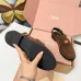 Miu Miu Women's Glossy Leather Slingback Loafer Sandals #A66087