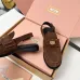 Miu Miu Women's Glossy Leather Slingback Loafer Sandals #A66087