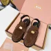 Miu Miu Women's Glossy Leather Slingback Loafer Sandals #A66087
