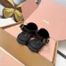 Miu Miu Women's Glossy Leather Slingback Loafer Sandals #A66088