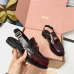 Miu Miu Women's Glossy Leather Slingback Loafer Sandals #A66088