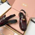 Miu Miu Women's Glossy Leather Slingback Loafer Sandals #A66088