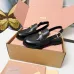 Miu Miu Women's Glossy Leather Slingback Loafer Sandals #A66089