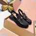 Miu Miu Women's Glossy Leather Slingback Loafer Sandals #A66089