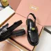Miu Miu Women's Glossy Leather Slingback Loafer Sandals #A66089