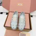 Miu Miu Women's Rhinestone Embroidered Canvas Sneakers #A66083