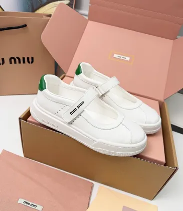 Miu Miu Women's Soft Leather Mary Jane Sneakers #A66065