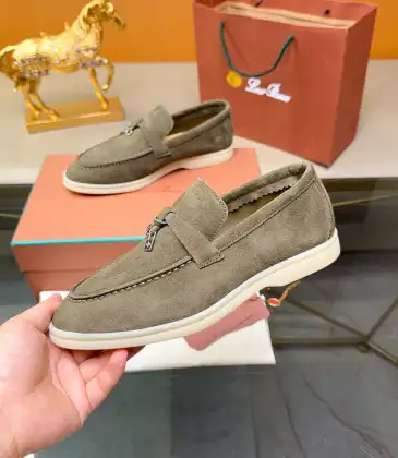 Loro Piana Unisex Tassel Lock Loafers, Suede Upper, Anti‑Slip Rubber Outsole #B67604