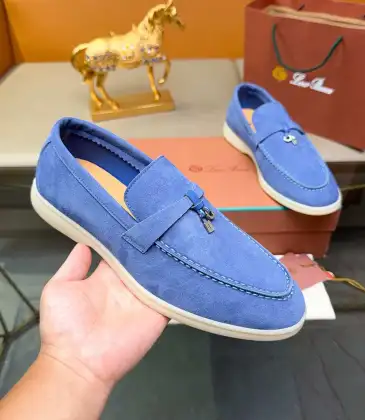 Loro Piana Unisex Tassel Lock Loafers, Suede Upper, Anti‑Slip Rubber Outsole #B67609