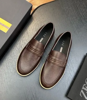 Zegna Men’s Leather Loafers, Water‑Dyed Lining, Lightweight TPR Outsole #B67573 Zegna Men’s Leather Loafers, Water‑Dyed Lining, Lightweight TPR Outsole #B67573