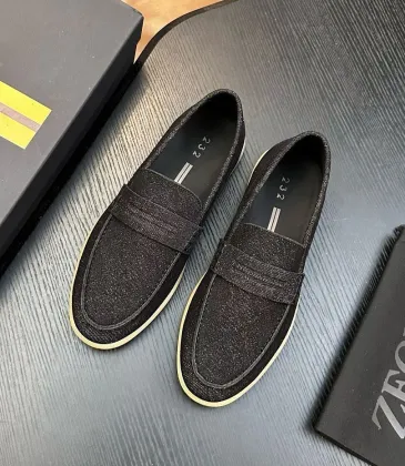 Zegna Men’s Suede Calfskin Loafers, Water‑Dyed Lining, Light TPR Outsole #B67580 Zegna Men’s Suede Calfskin Loafers, Water‑Dyed Lining, Light TPR Outsole #B67580
