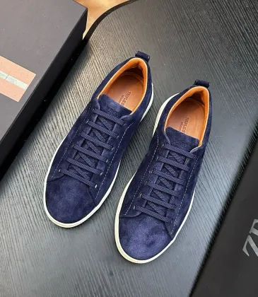 Zegna Men’s Triple Stitch Low‑Top Sneakers, Leather & Suede Upper #B67564 Zegna Men’s Triple Stitch Low‑Top Sneakers, Leather & Suede Upper #B67564